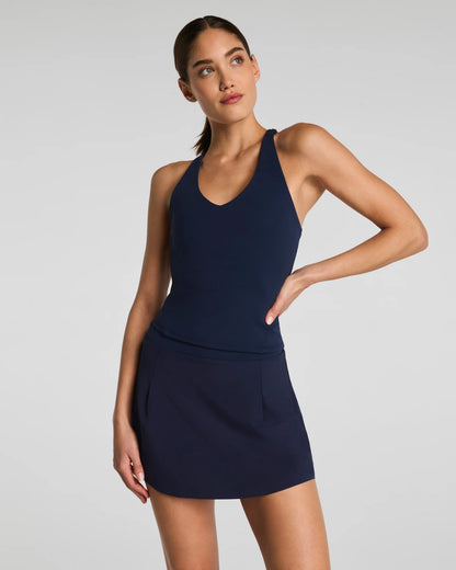 Spanx BoostUp V-Neck Shelf Tank Top - Timeless Navy