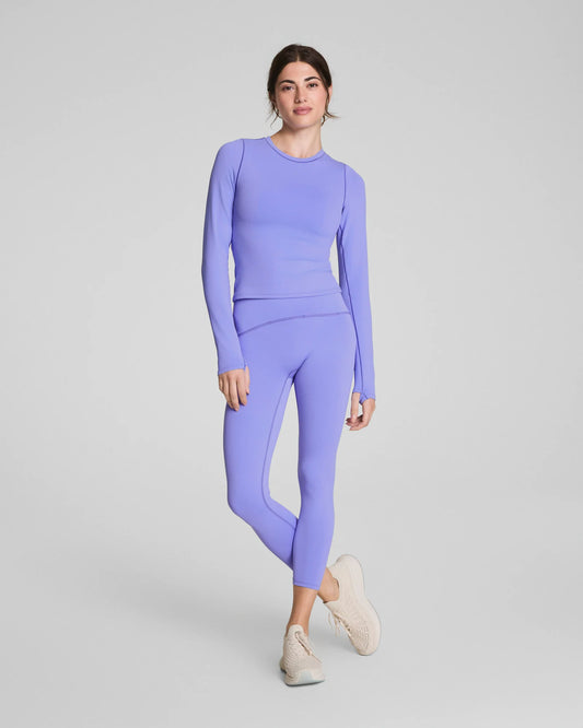 Spanx Booty Boost 7/8 Leggings with SecretSweat Tech - Light Amethyst