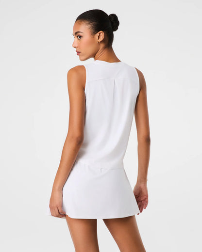 Spanx Activate High Neck Tank Top - Vivid White