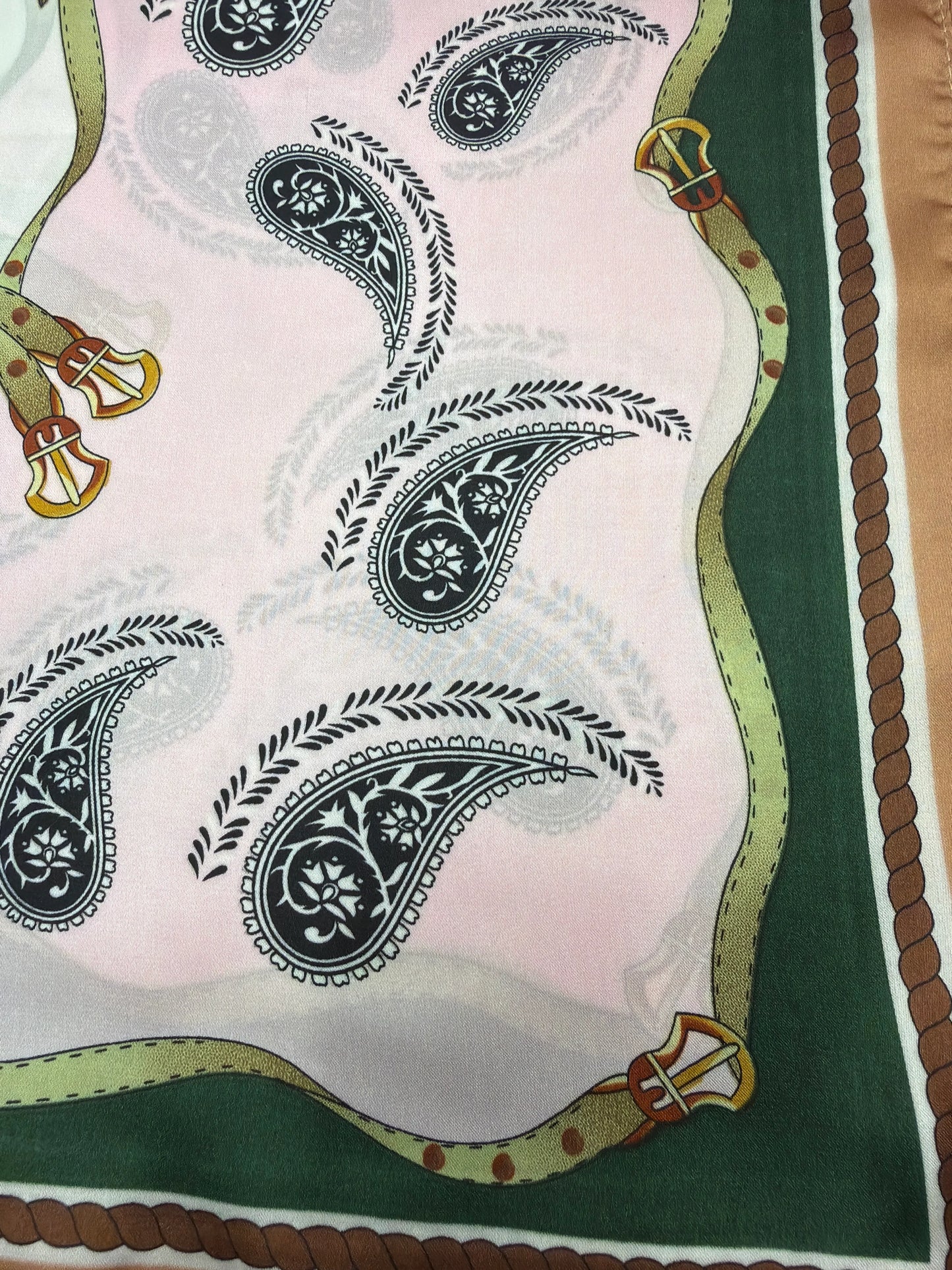 Classic Paisley Inspired Pattern Scarf - Camel