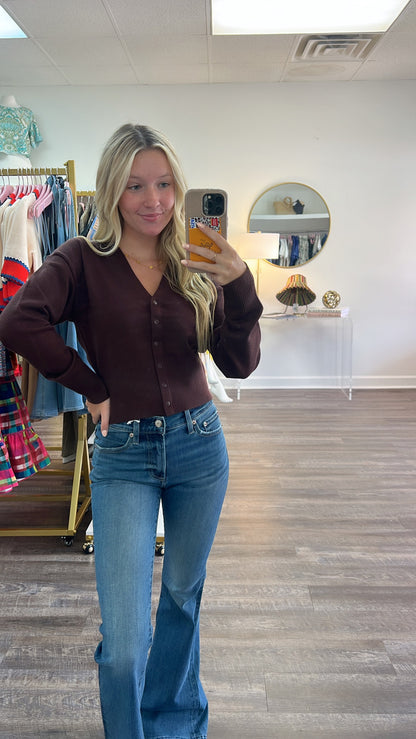 Lauryn Cardigan - Chocolate