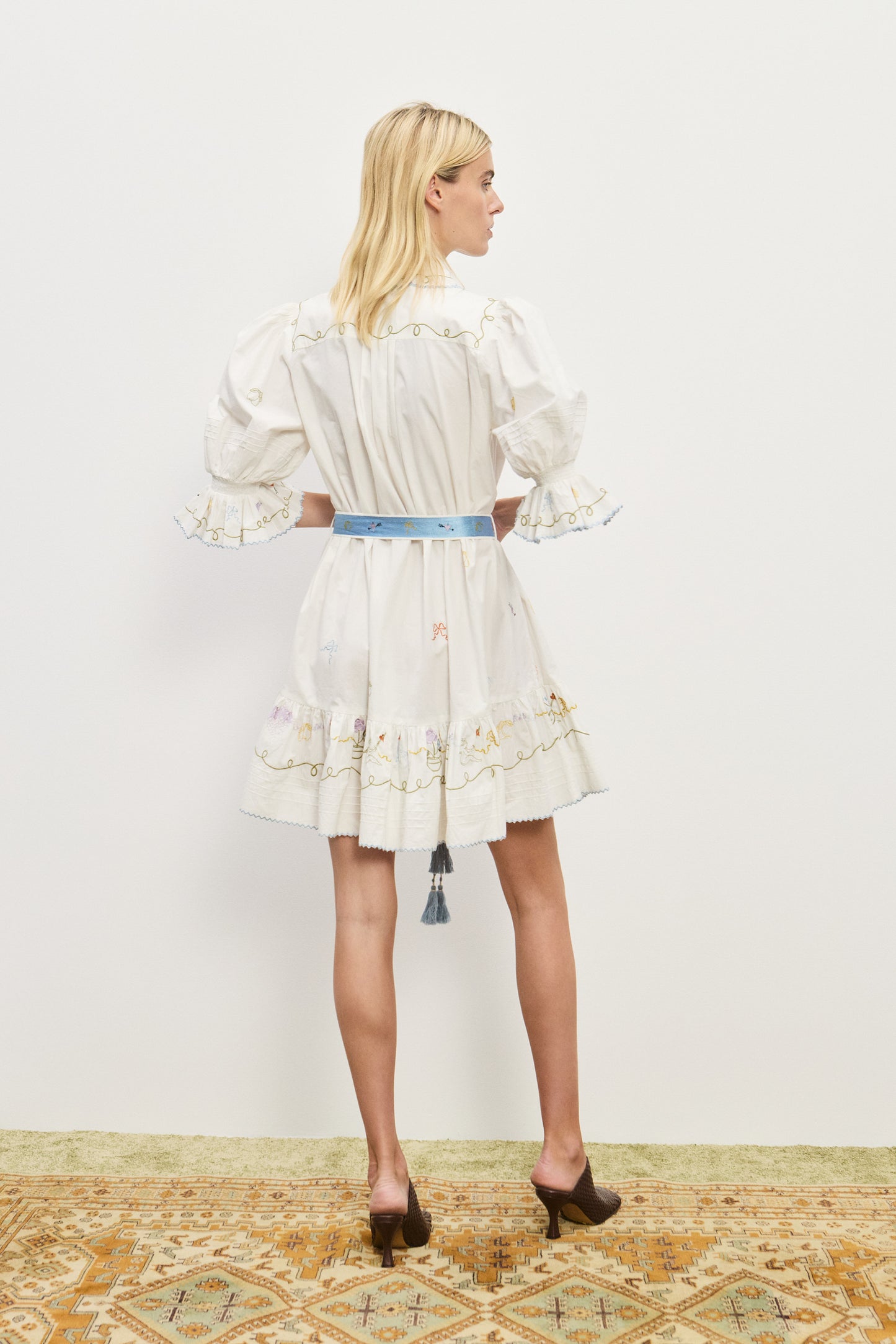 GIULIA EMBROIDERED MINI DRESS