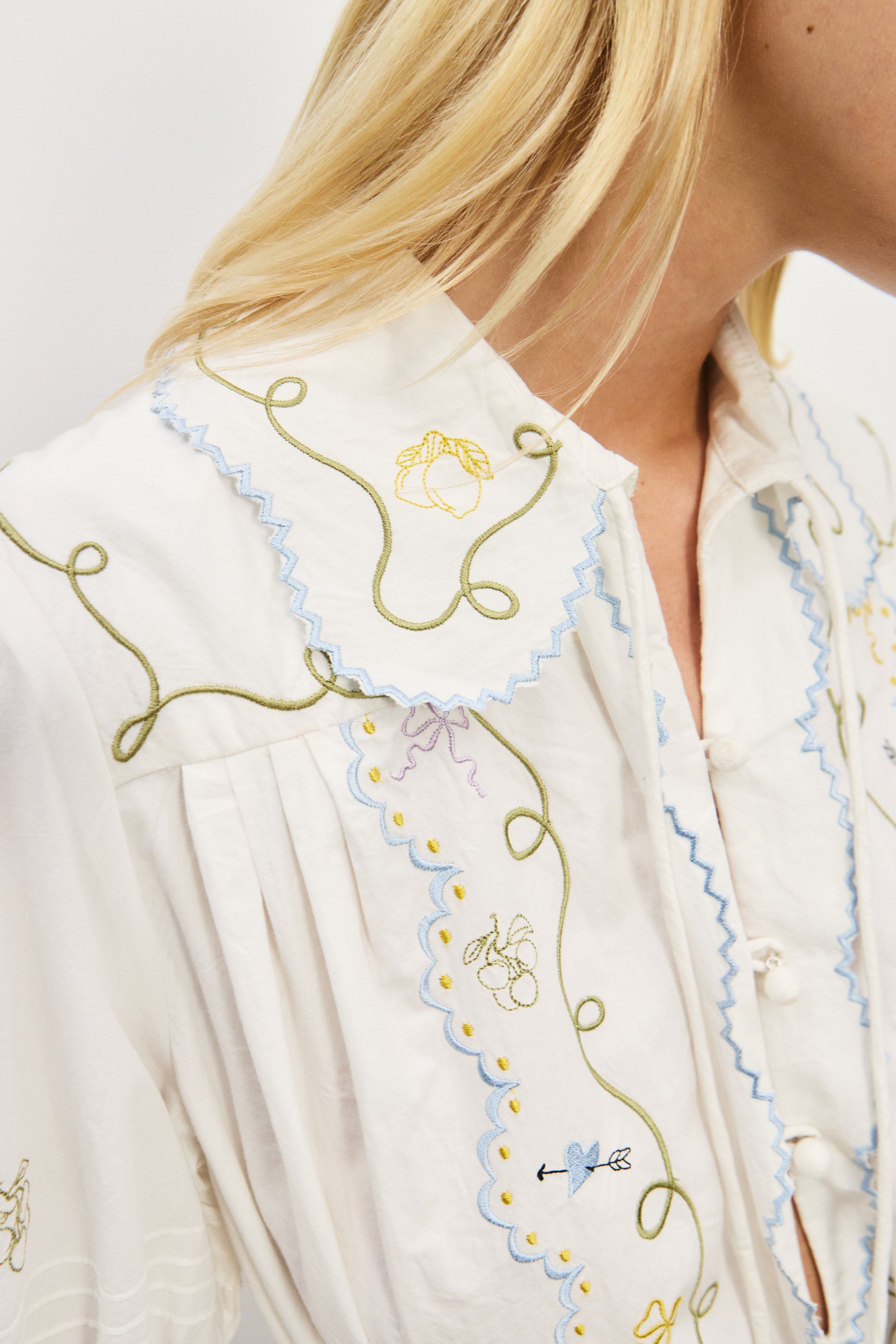 GIULIA EMBROIDERED MINI DRESS
