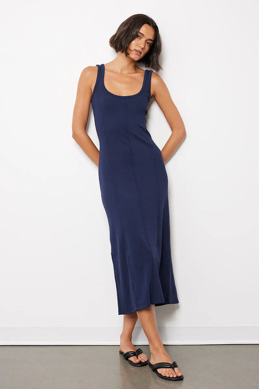 Scoop Neck Seamed Dress - Galaxy