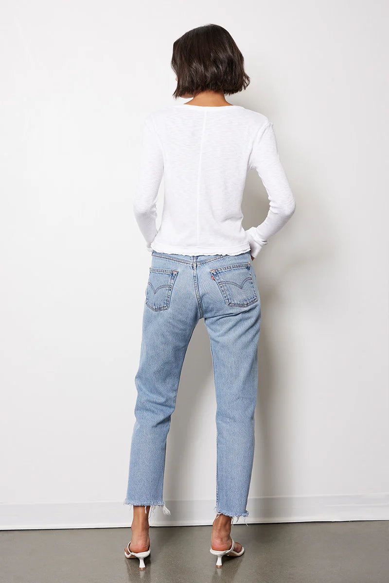 Ruffle Cardigan - White