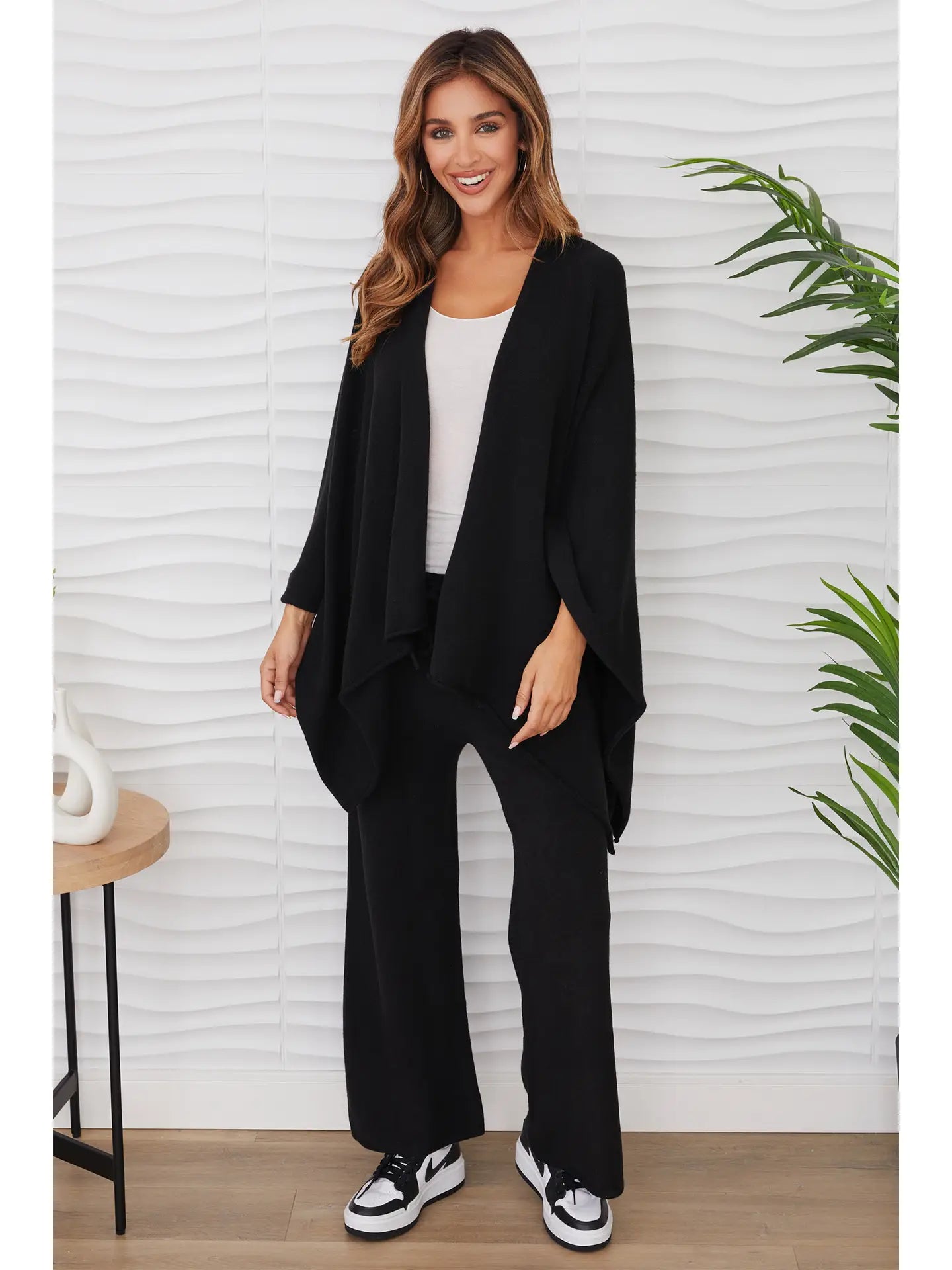 Dolman Open Cardigan - Black