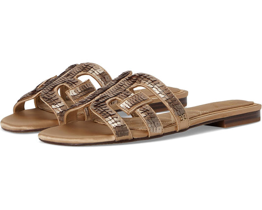 Sam Edelman Bay Glamour Slide Sandal - Molten Gold Sequin