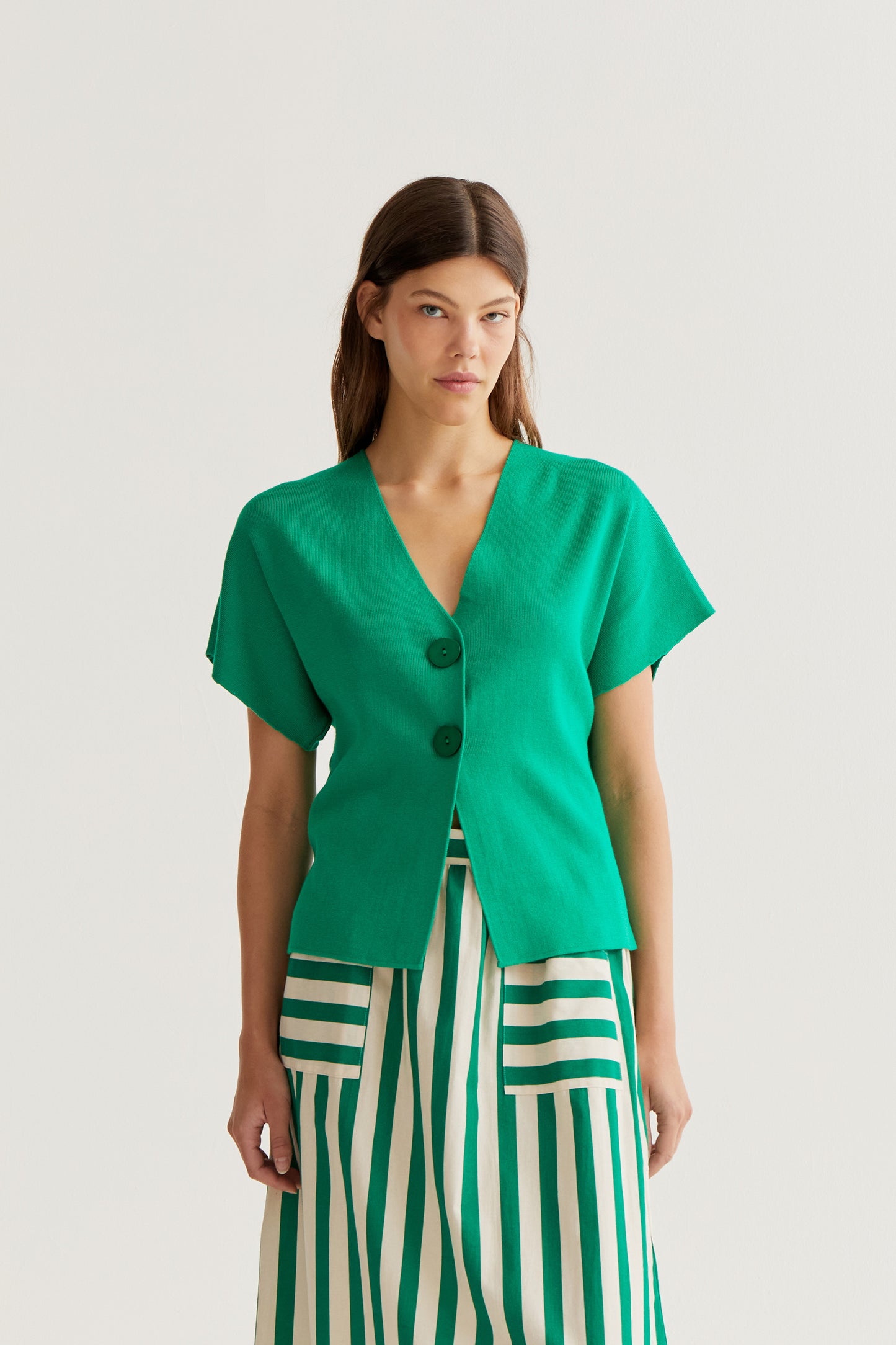 Dot Cardigan - Green