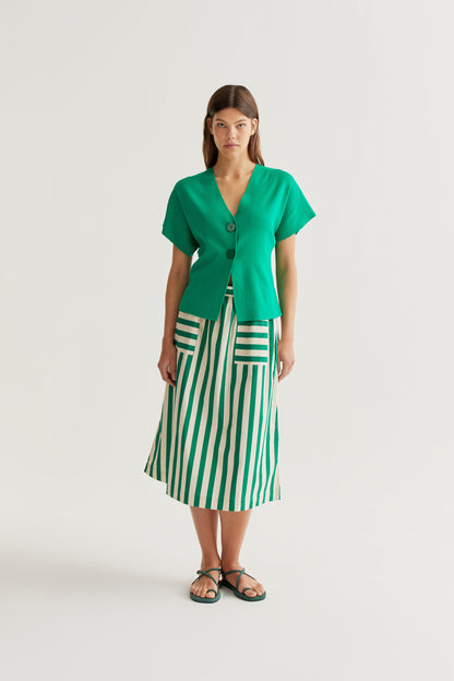 Dot Cardigan - Green