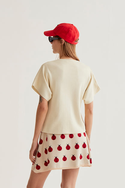 Dot Cardigan - Beige