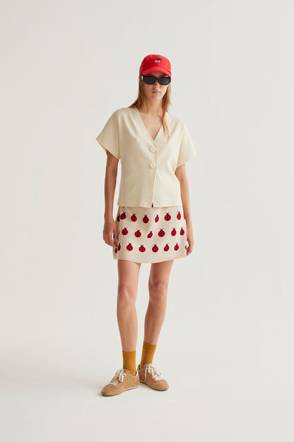 Dot Cardigan - Beige