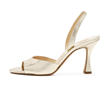 Raily Sandal - Platinum Crinkle Patent