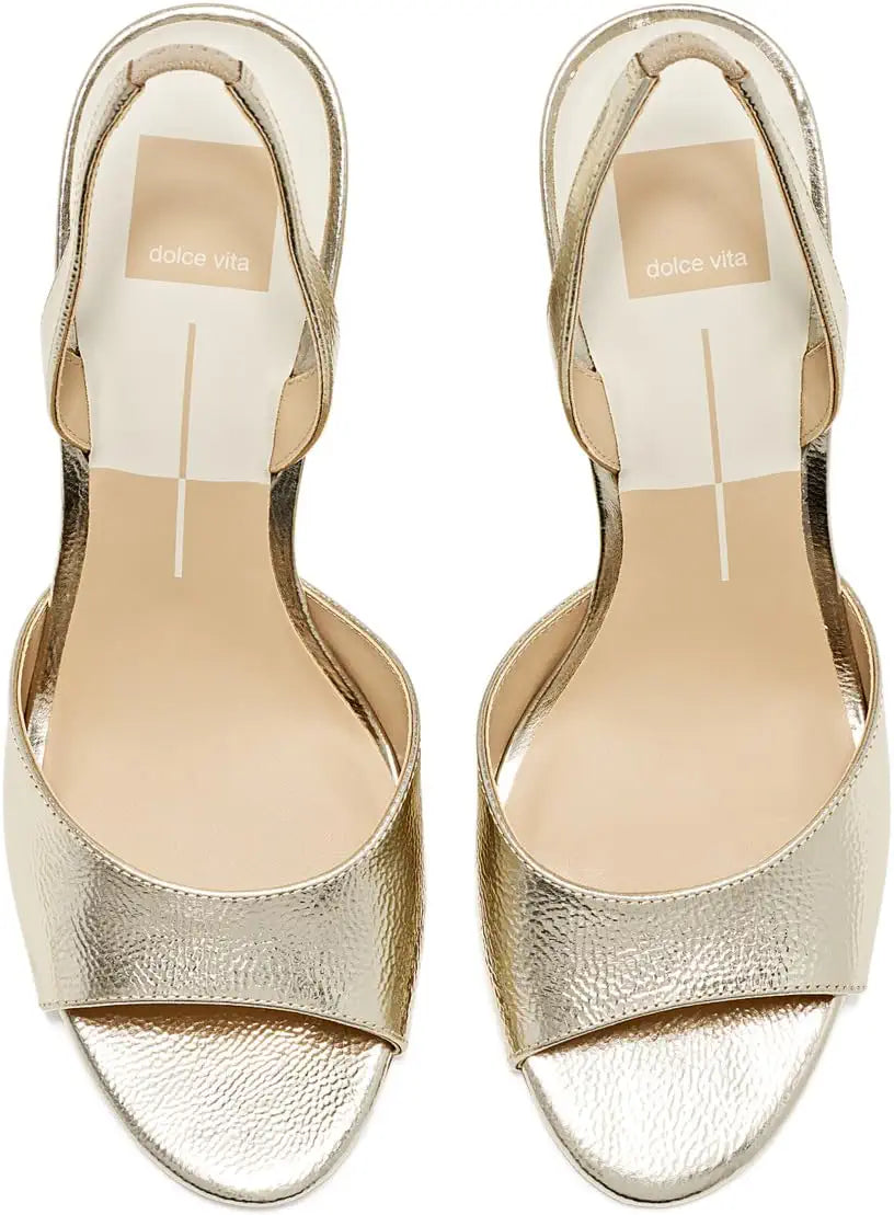 Raily Sandal - Platinum Crinkle Patent