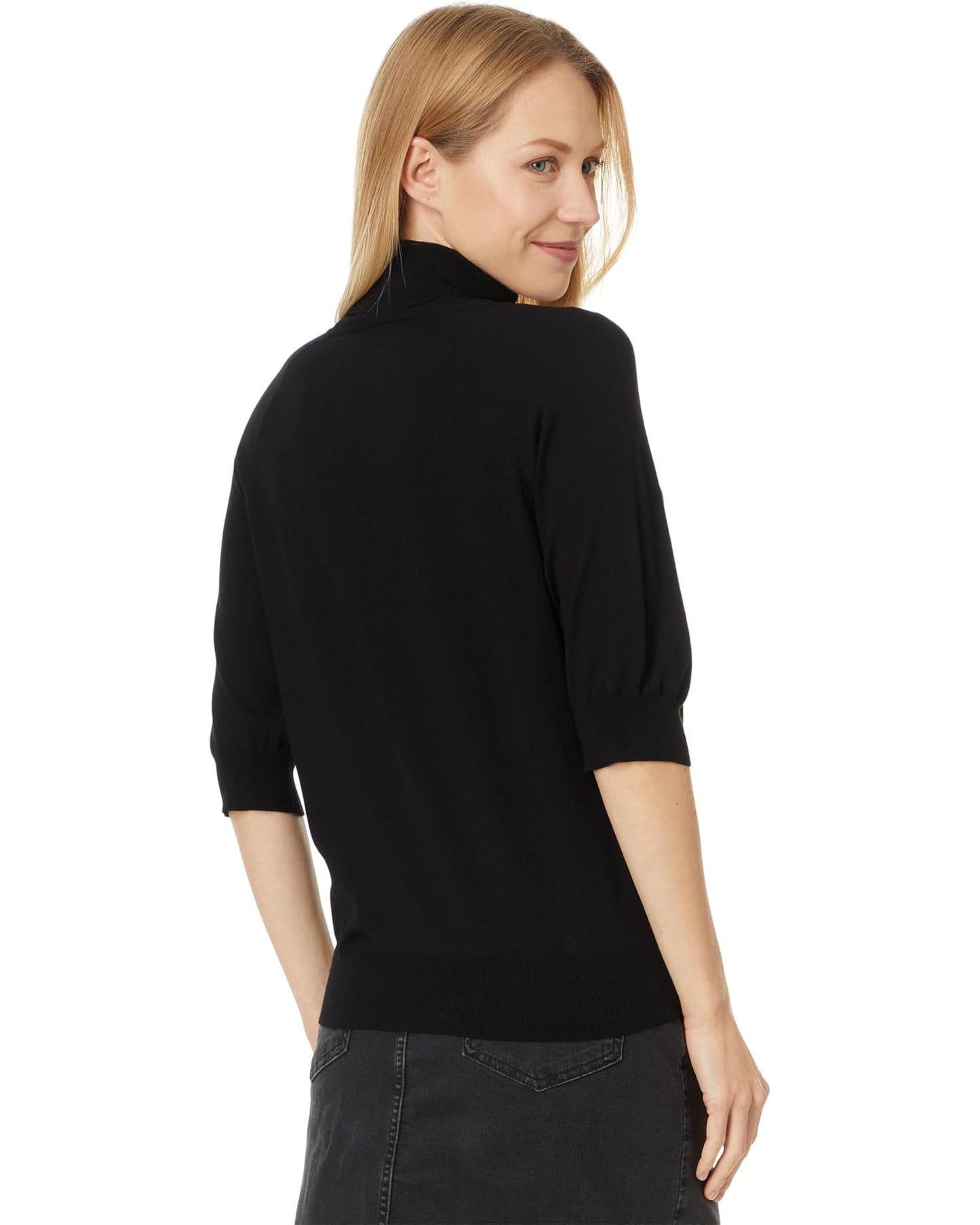 Top It Off Short Sleeve Sweater - Black