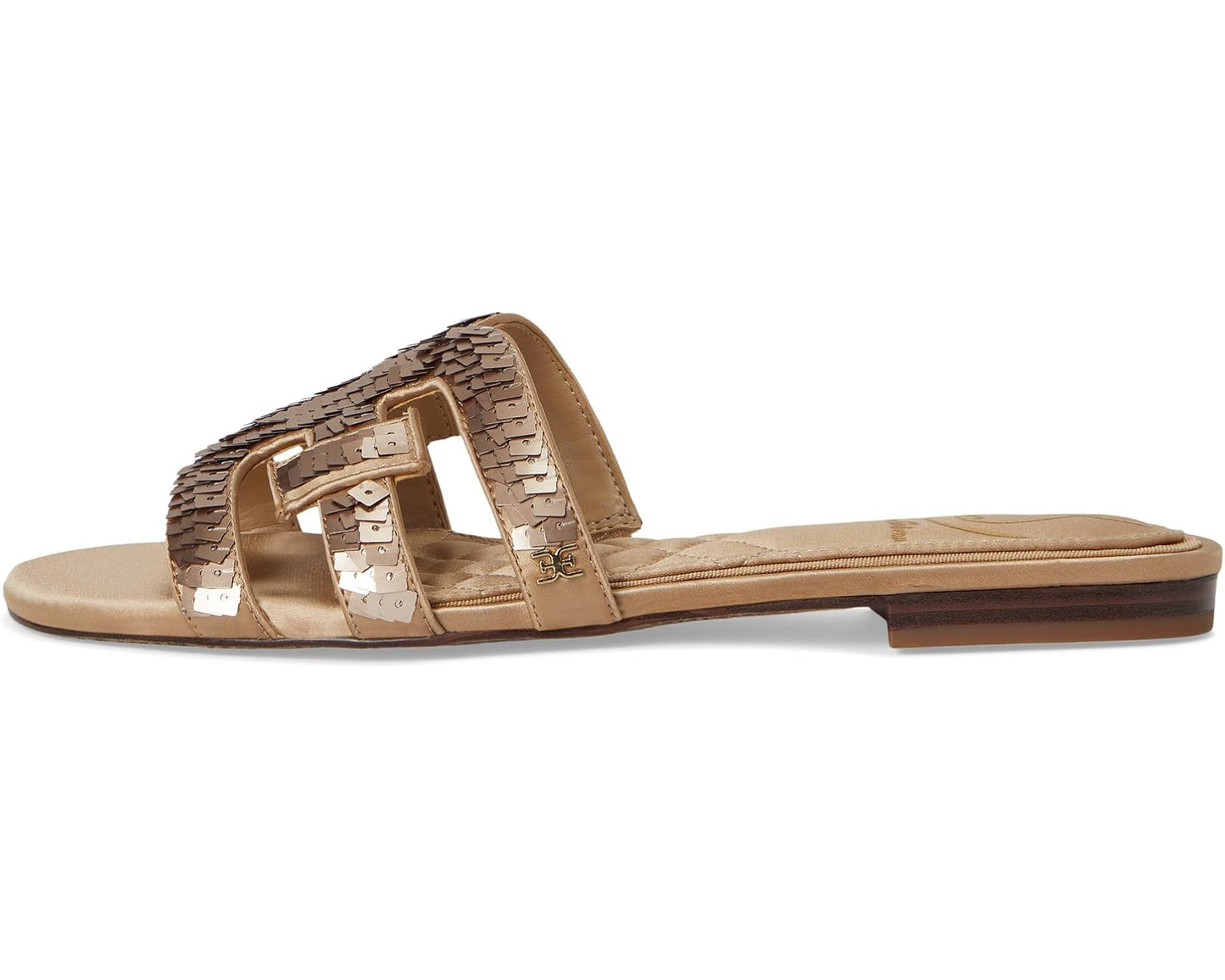 Sam Edelman Bay Glamour Slide Sandal - Molten Gold Sequin