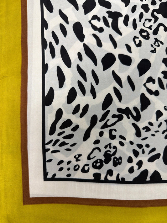 Animal Print Scarf - Mustard