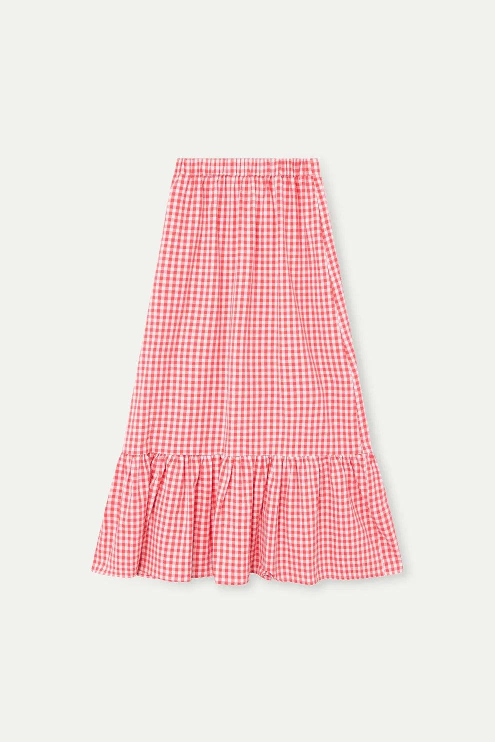 Gingham Check Skirt - Red