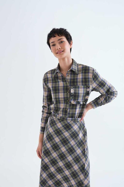 Plaid Print Shirt - Green