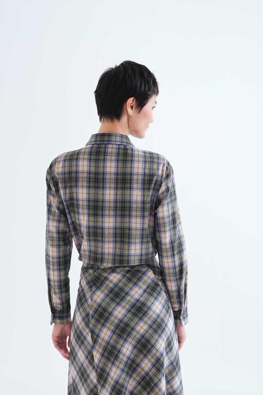 Plaid Print Shirt - Green