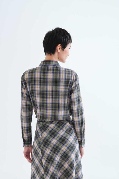 Plaid Print Shirt - Green