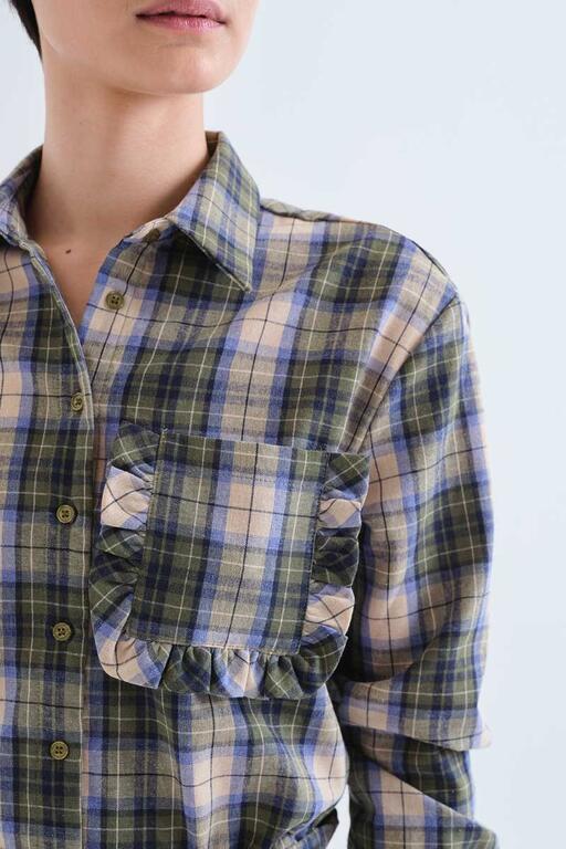 Plaid Print Shirt - Green