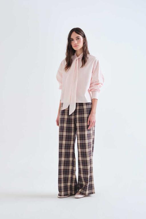 Bow Long Sleeve Top - Pink