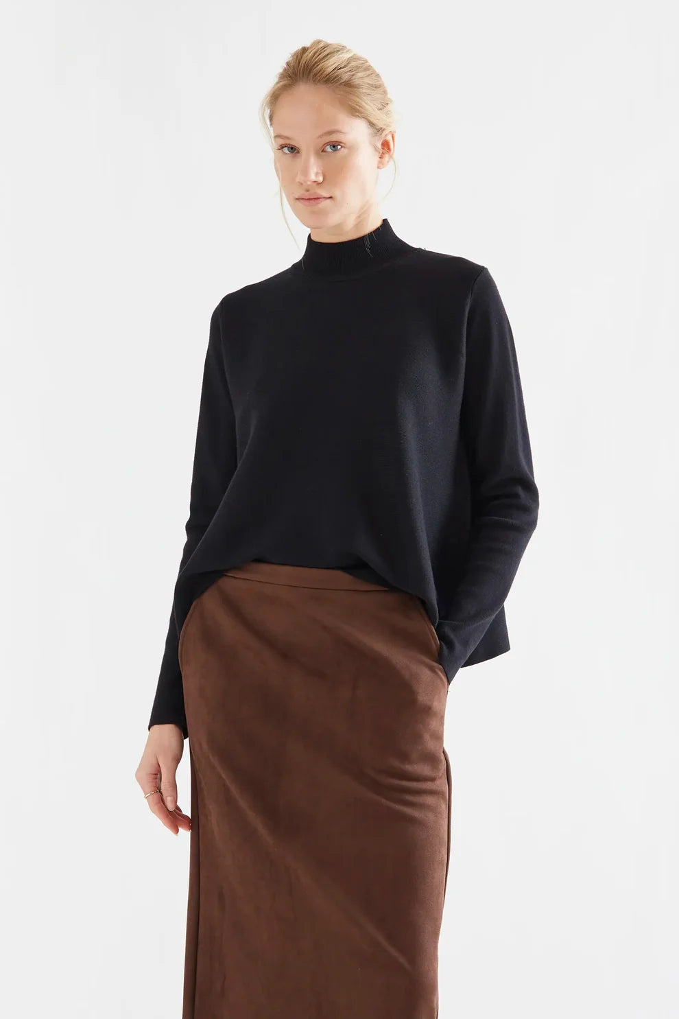 Basic Turtleneck Sweater - Black