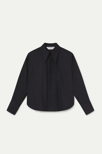 Button Up Collared Shirt - Black