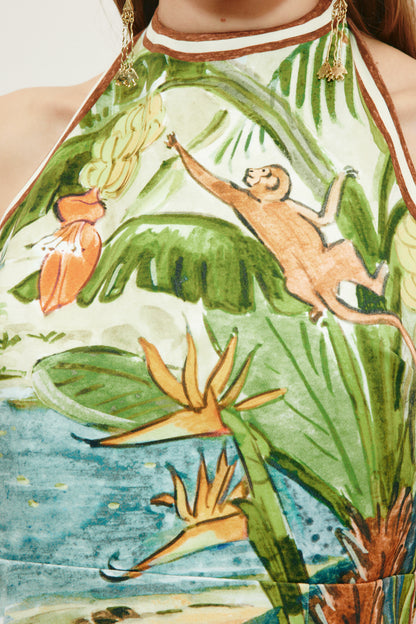 TOUCAN TANGO HALTER MINI DRESS