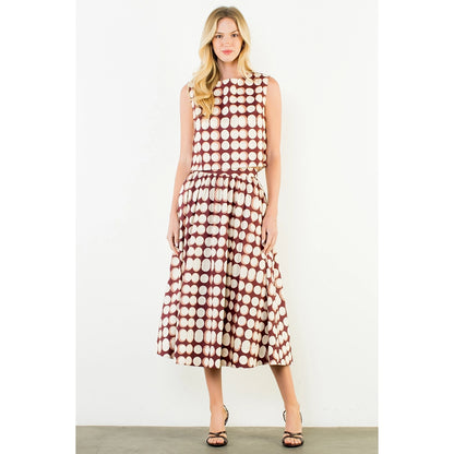 Geometric Tank Top - Brown
