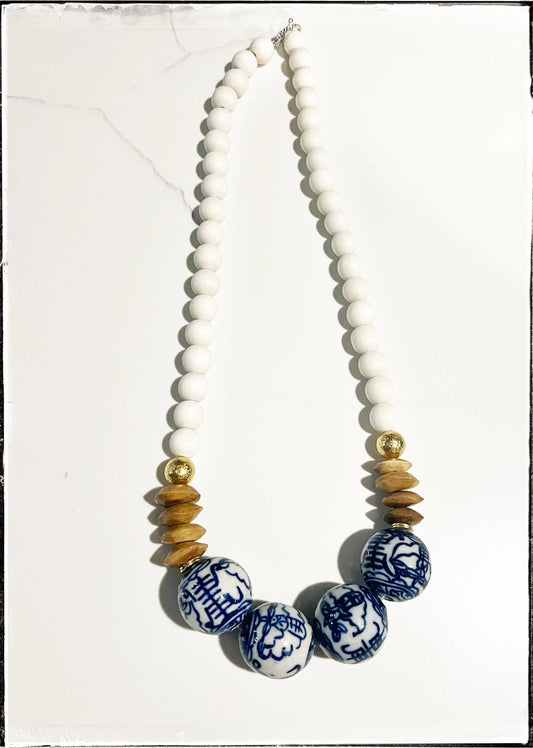 Bead Necklace - Chinoiserie  