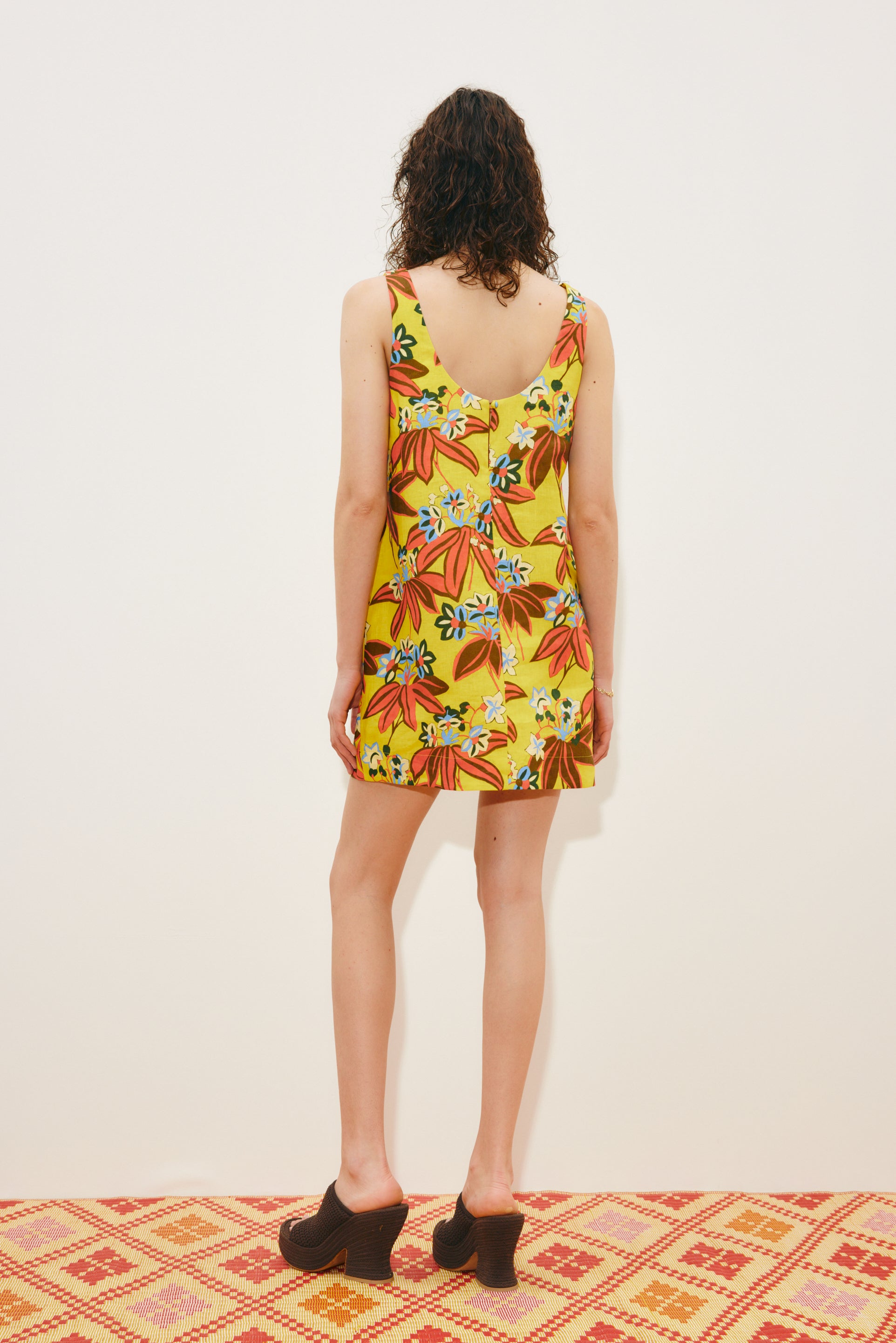 LEO EMBROIDERED MINI DRESS