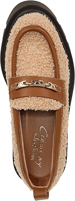 Sam Edelman Pierre Cozy Faux Shearling Loafer - Dark Blonde/Spiced Cognac