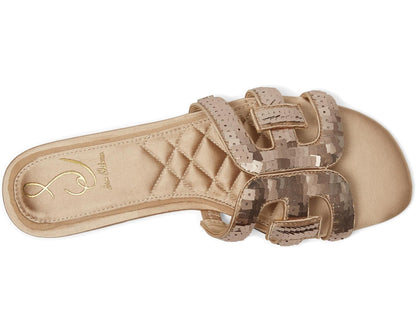 Sam Edelman Bay Glamour Slide Sandal - Molten Gold Sequin