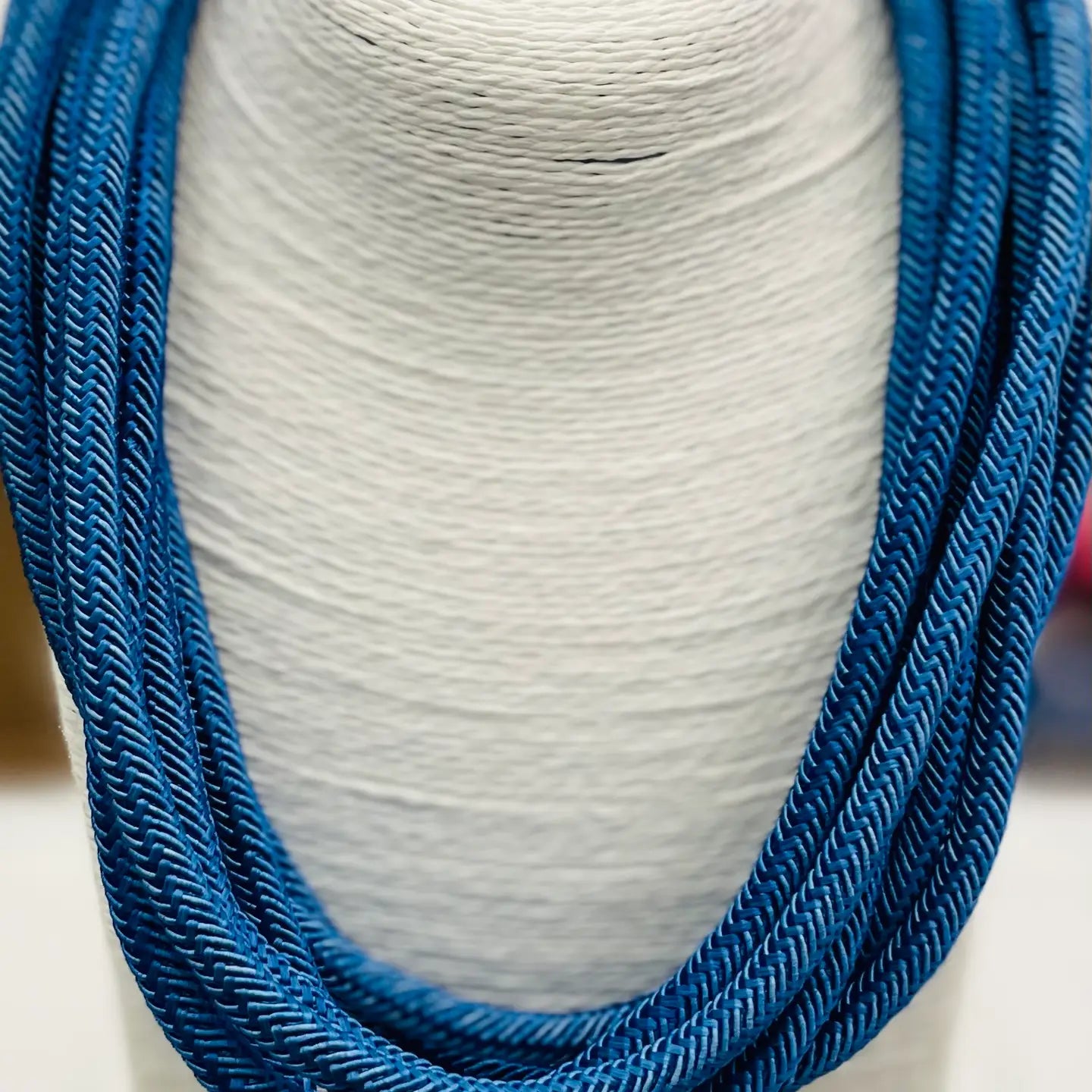 Slub 8-Strand Necklace - Cobalt