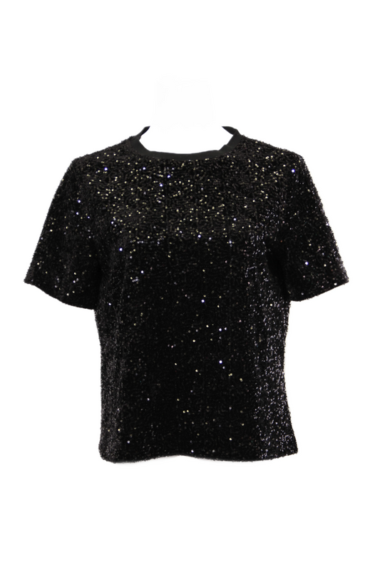 Sequin Tee - Black