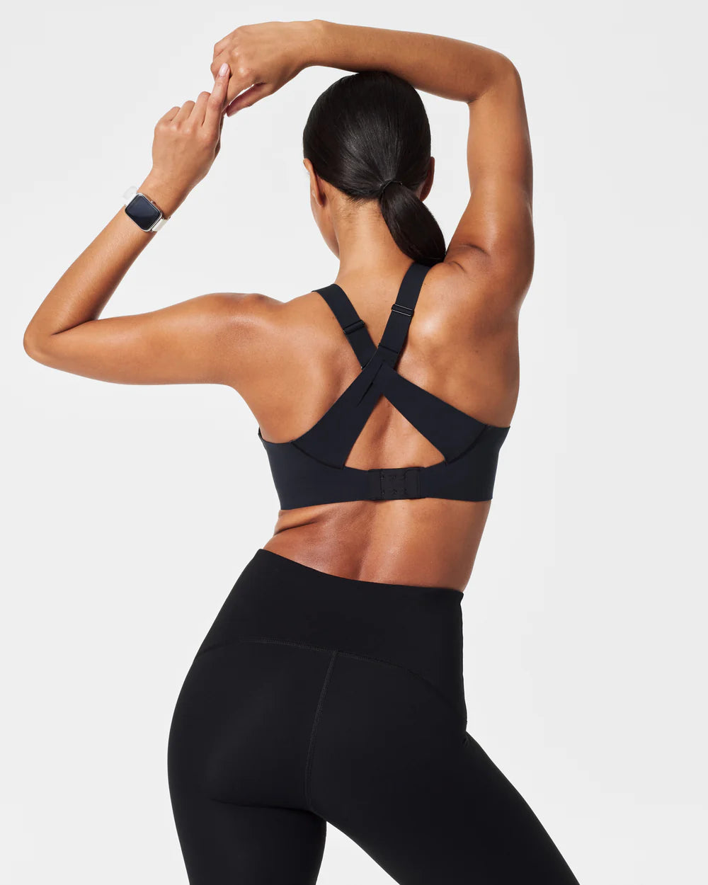 Spanx FlexFeel Medium Impact Sports Bra - Very Black