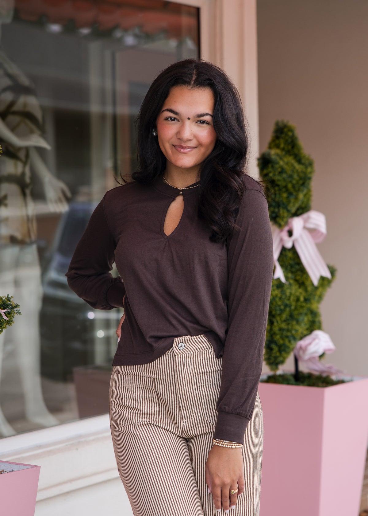 Night In The City Long Sleeve Tee Shirt - Umber