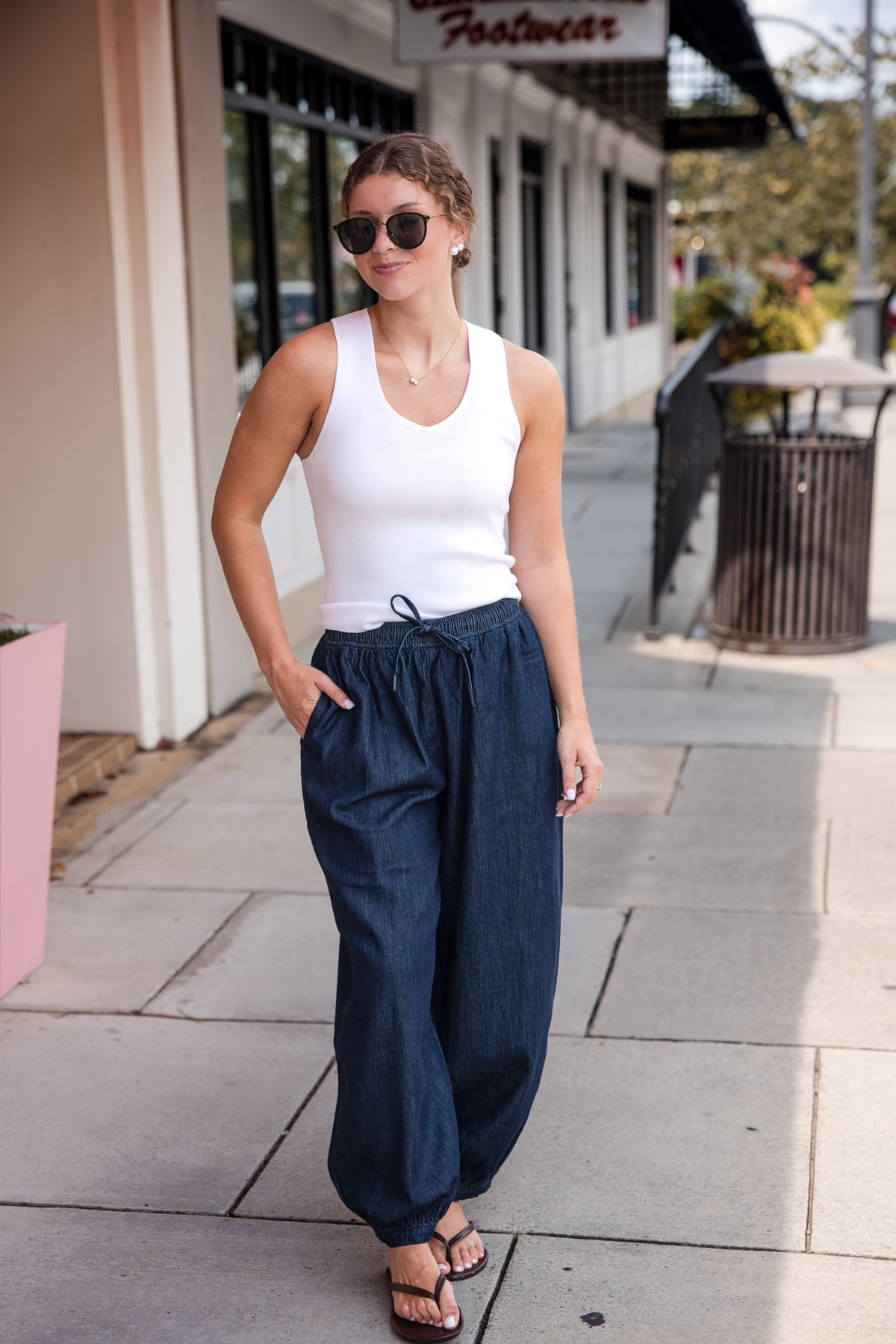 Freya Pull On Harem Pant - Celeste
