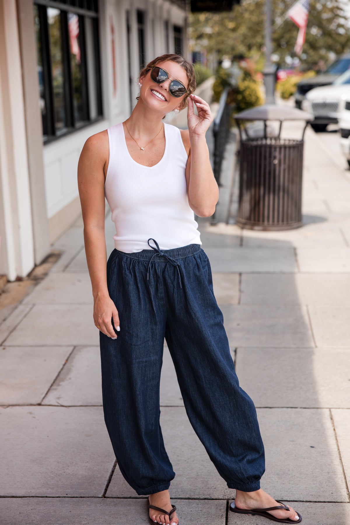 Freya Pull On Harem Pant - Celeste