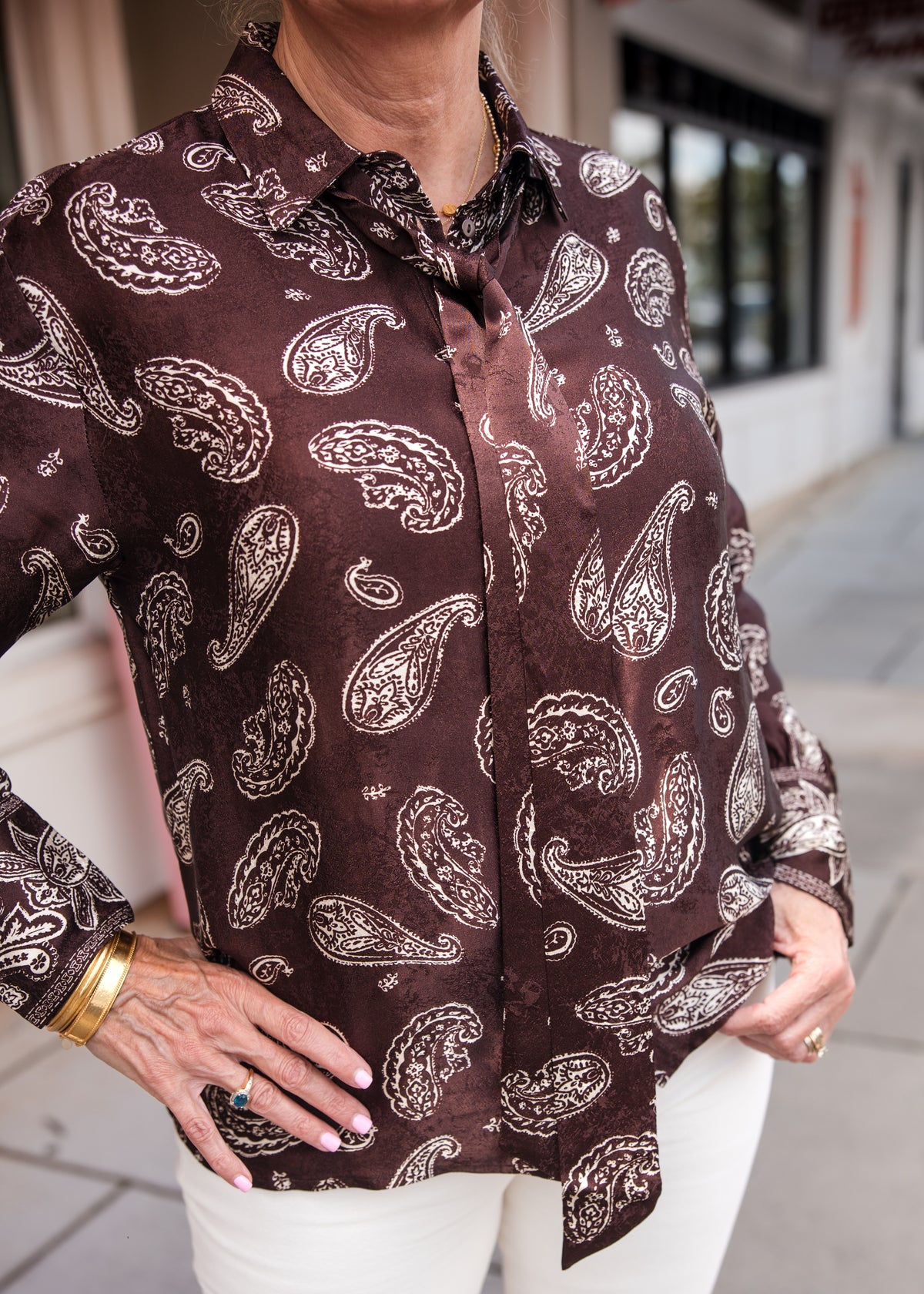 Paisley Bow Blouse