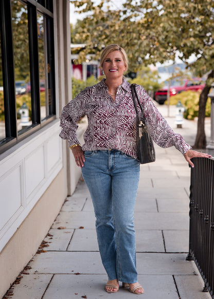 Oversized Zebra Blouse