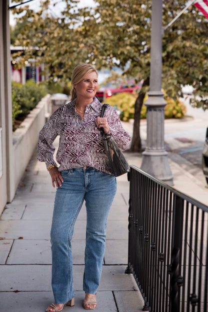 Oversized Zebra Blouse