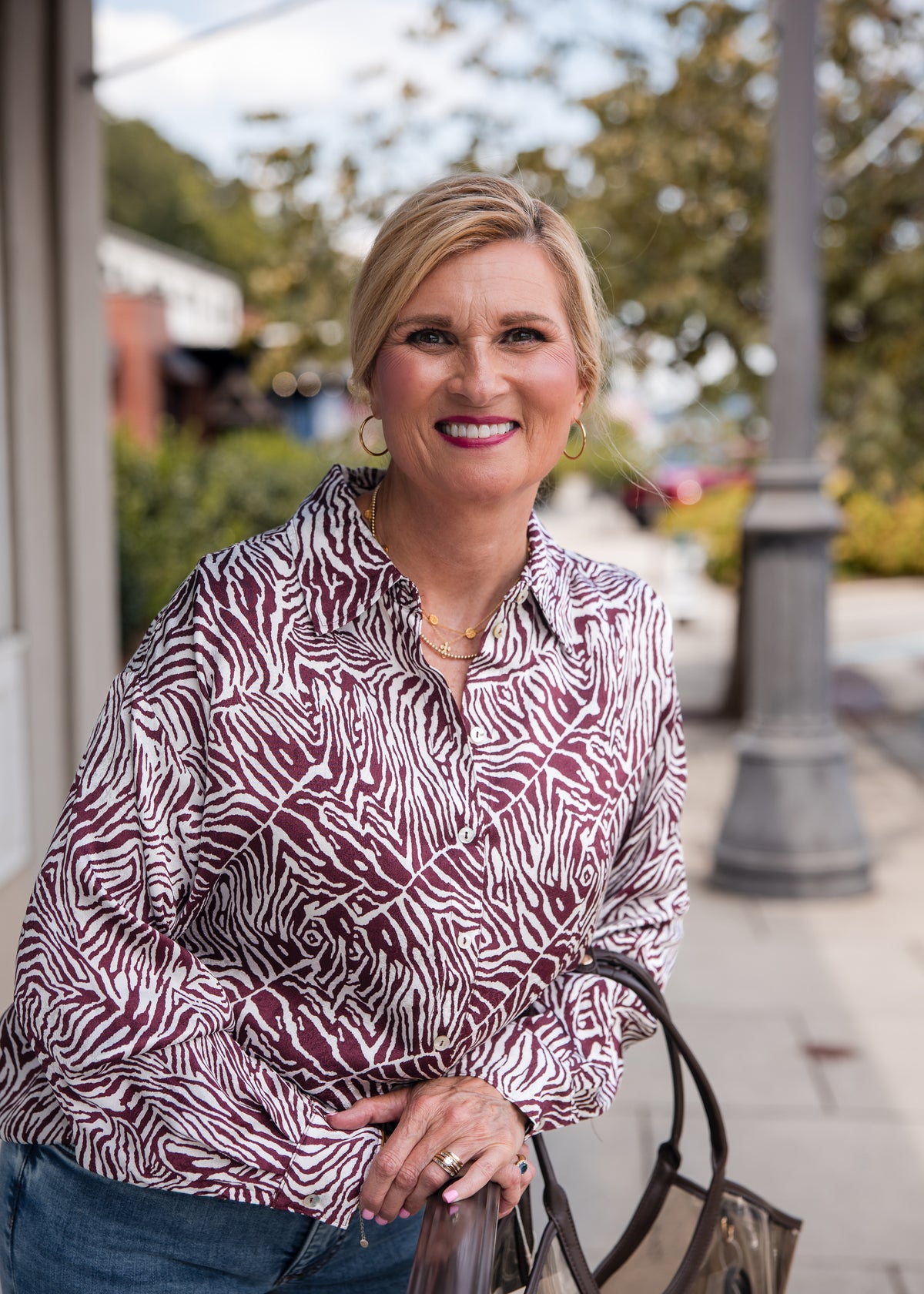 Oversized Zebra Blouse