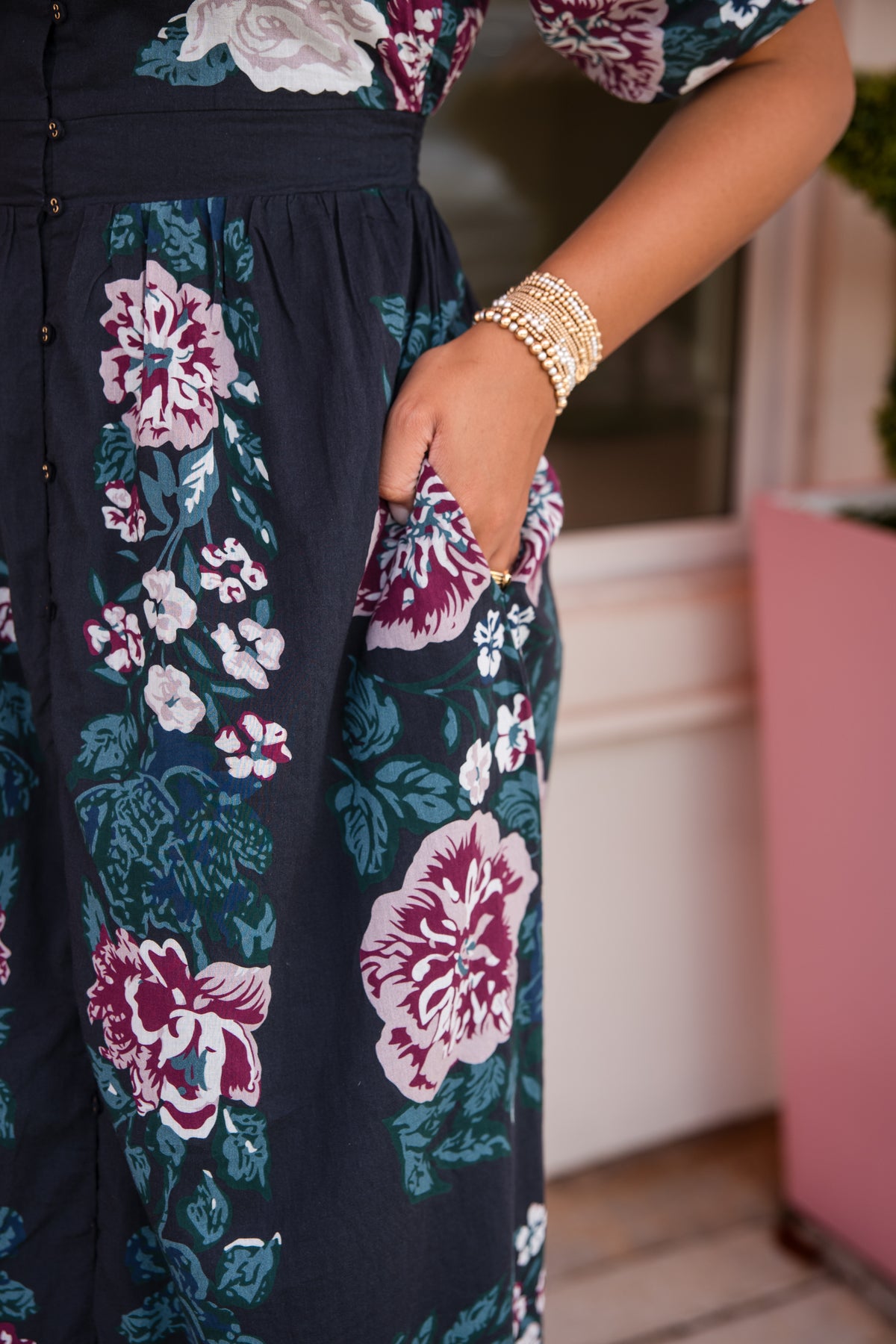 Donatella Midi Dress - Juliet Ebony