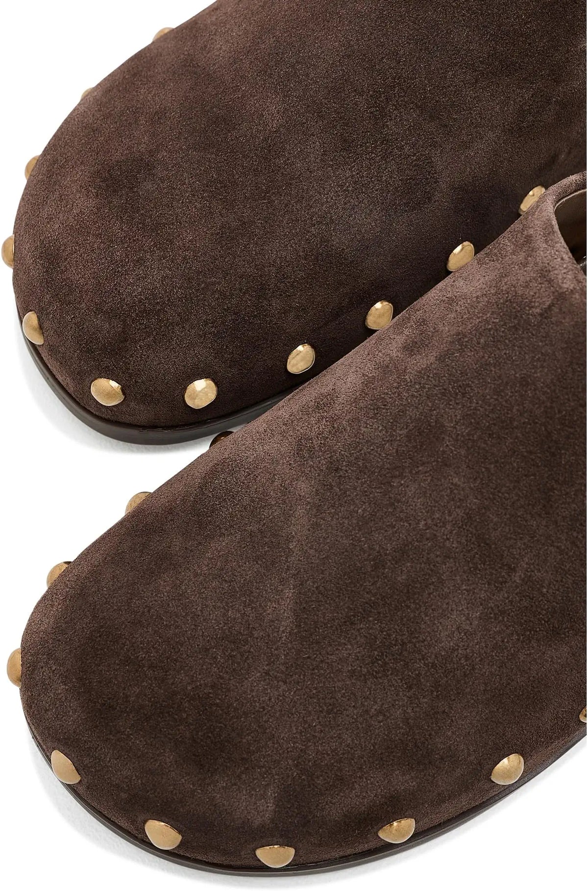 Joney Stud Mule - Dark Brown Suede