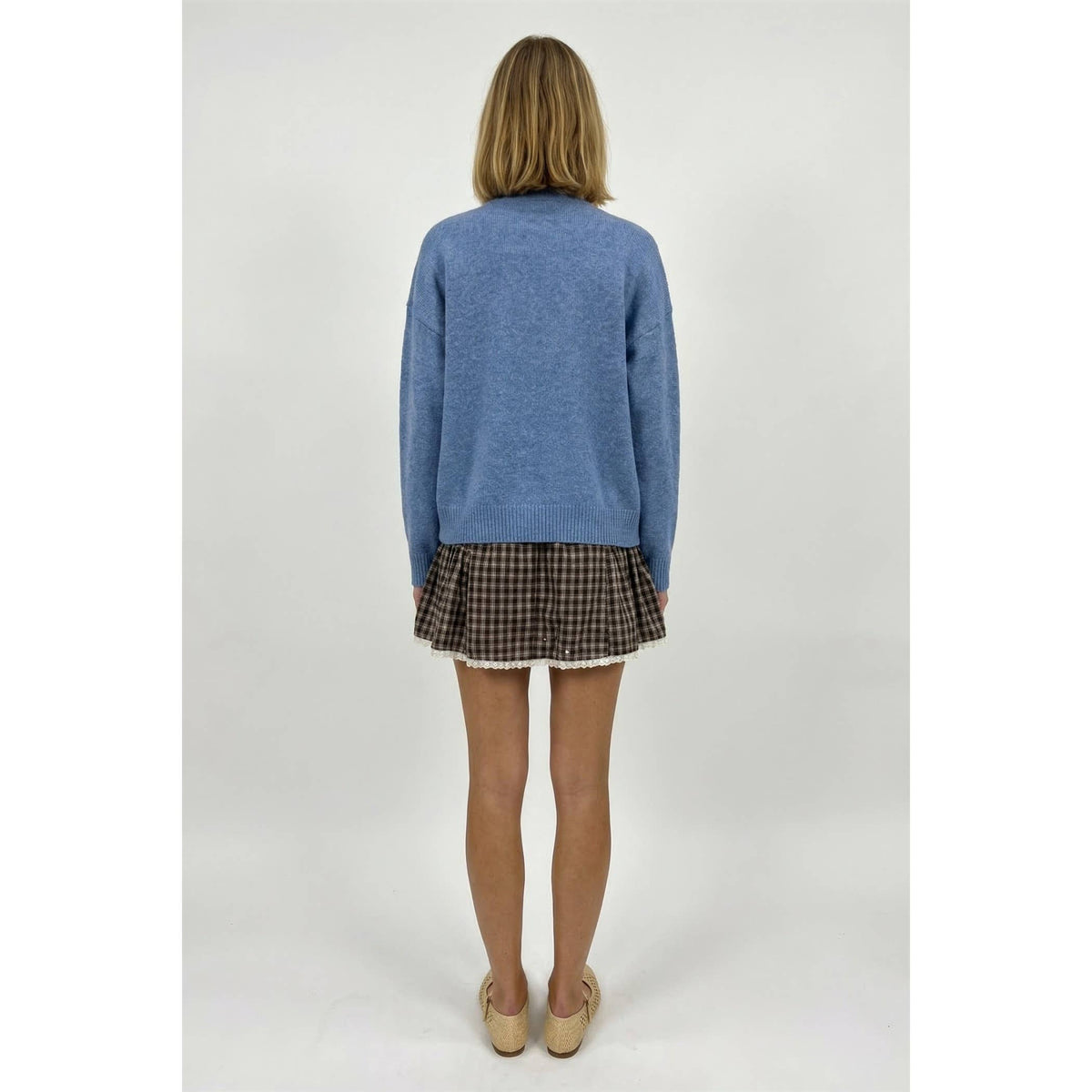 Duck Motif Sweater - Coastal Blue