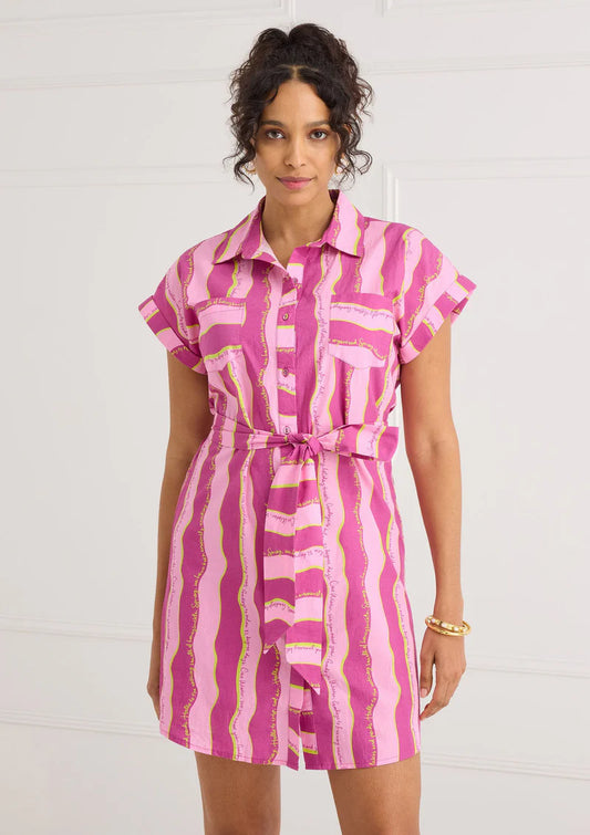 Whitney Dress - Hello Goodbye Stripe