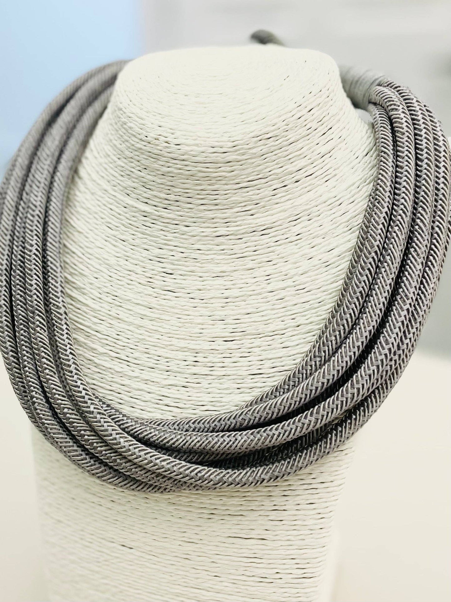 Slub 8-Strand Necklace - Gray Fox