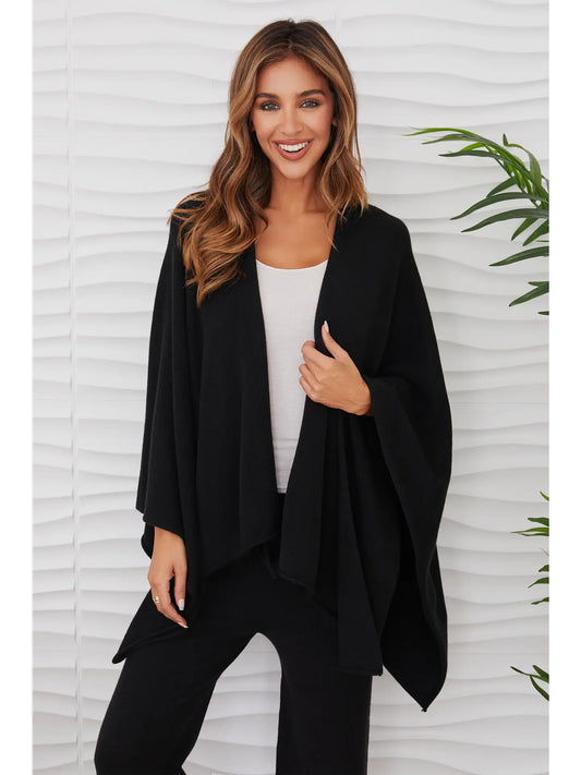 Dolman Open Cardigan - Black